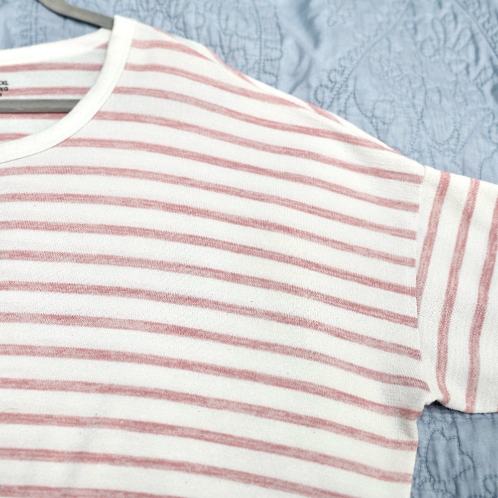 🔥3/$15 Time & Tru pink & White Stripe soft long sleeve Tee plus size xxl / 20 - Picture 5 of 12